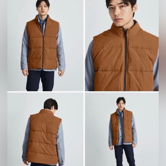 Perfect Condition EVERLANE ReNew Puffer Vest in Rust (XS) - Picture 3 of 7